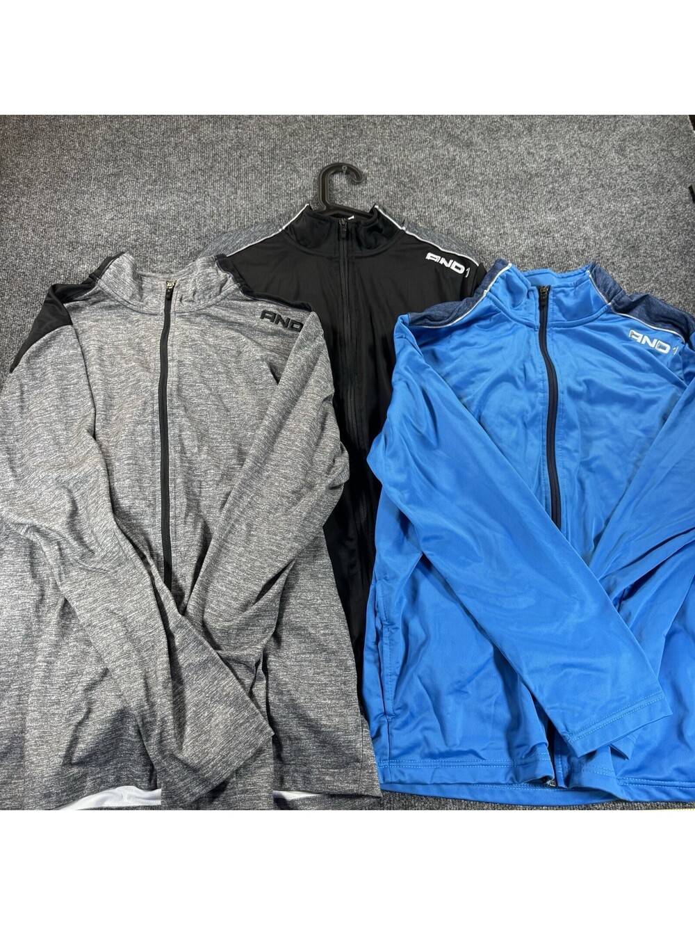 AND1 Men's Full-Zip Athletic Track Jacket Set of 3 Size Large
